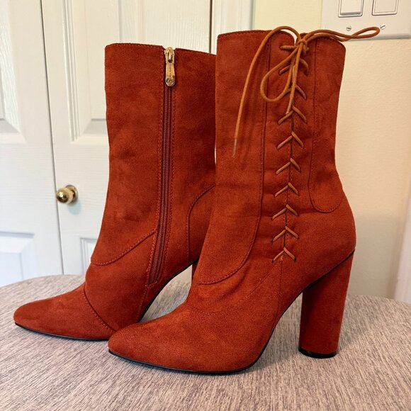 Cape Robbin Suede Lace Up Boots, NWOT - Picture 3 of 9